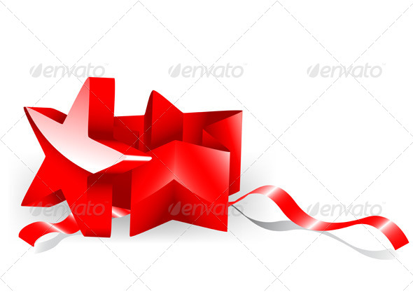 GraphicRiver Gift Box in a Shape of a Star 7251967 GraphicRiver Gift Box in a Shape of a Star 7251967