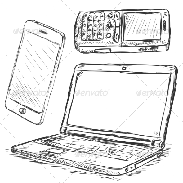 GraphicRiver Vector Set of Mobile Digital Devices 7252411 GraphicRiver Vector Set of Mobile Digital Devices 7252411