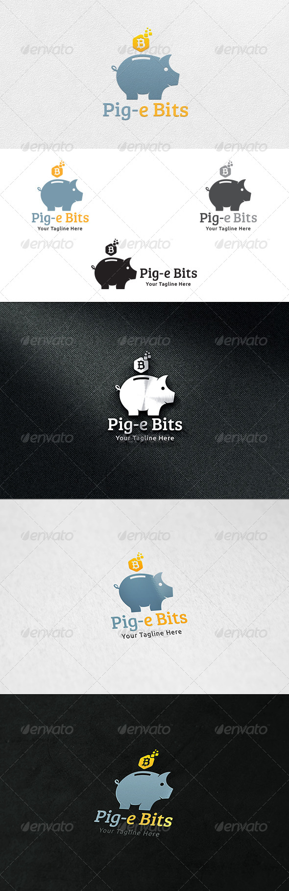 GraphicRiver Piggy Bit Bank Logo Template 7252441 GraphicRiver Piggy Bit Bank Logo Template 7252441