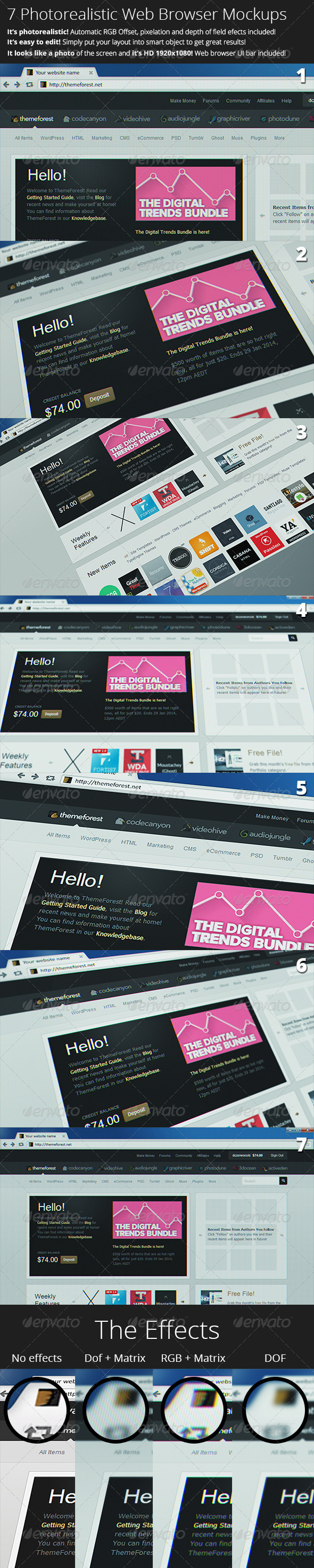 GraphicRiver 7 Photorealistic Web Browser Mockups 6695744 GraphicRiver 7 Photorealistic Web Browser Mockups 6695744