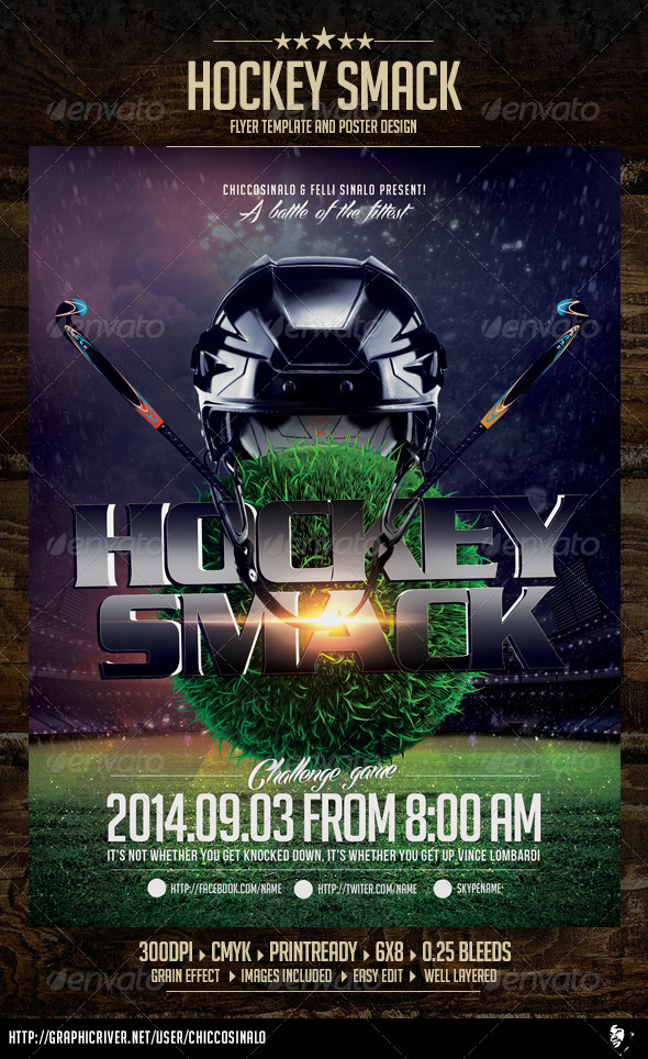GraphicRiver Hockey Smack Flyer Template 7256376 GraphicRiver Hockey Smack Flyer Template 7256376