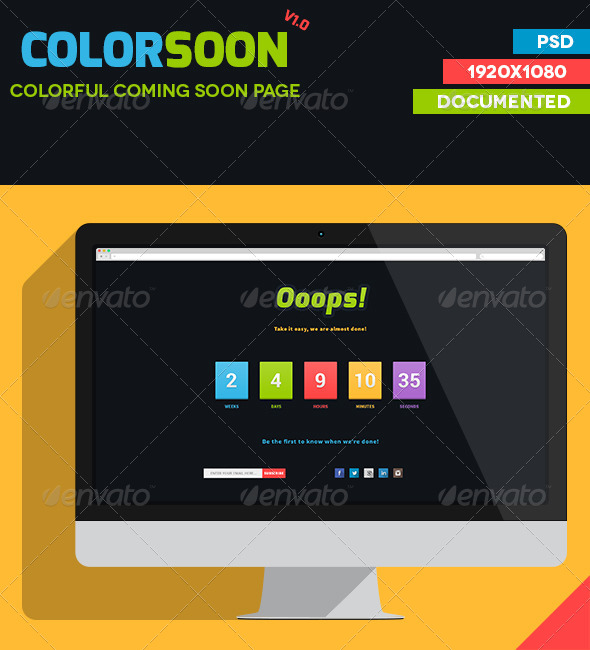 Colorful Coming Soon Page (Miscellaneous)