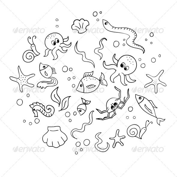 GraphicRiver Sea Life Elements 7258696 GraphicRiver Sea Life Elements 7258696