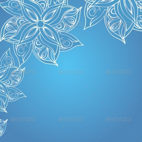 GraphicRiver Blue Background with Floral Ornament 7258896 GraphicRiver Blue Background with Floral Ornament 7258896