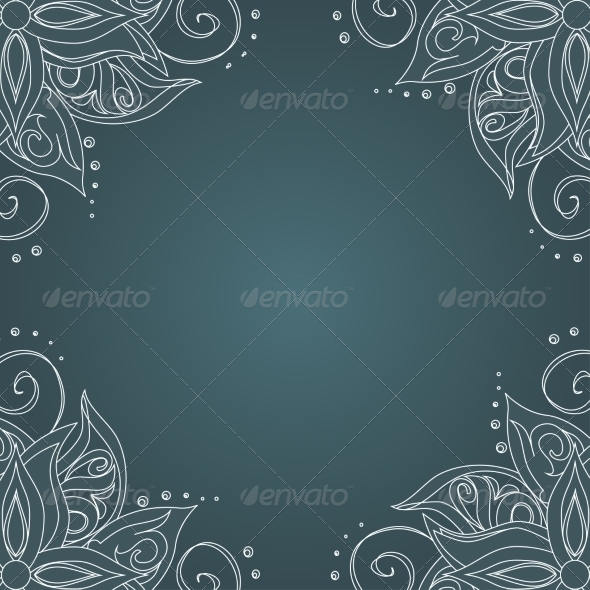GraphicRiver Ornamental Frame Against Dark Green Background 7258927 GraphicRiver Ornamental Frame Against Dark Green Background 7258927
