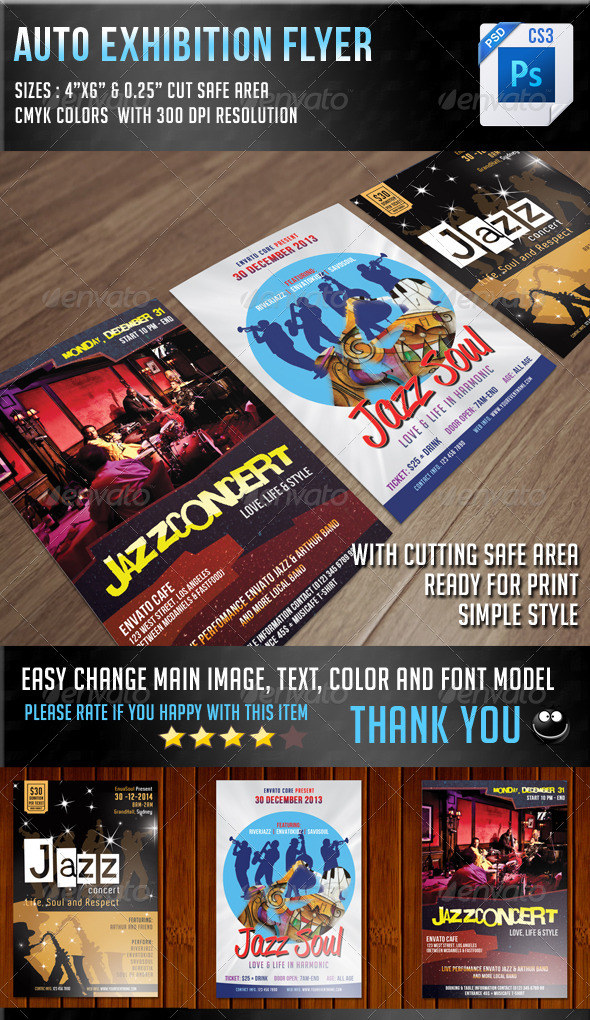 GraphicRiver Jazz Concert Flyer Bundle 7200757 GraphicRiver Jazz Concert Flyer Bundle 7200757