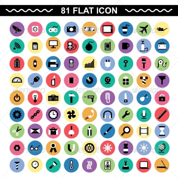 GraphicRiver Flat Icons 7260079 GraphicRiver Flat Icons 7260079
