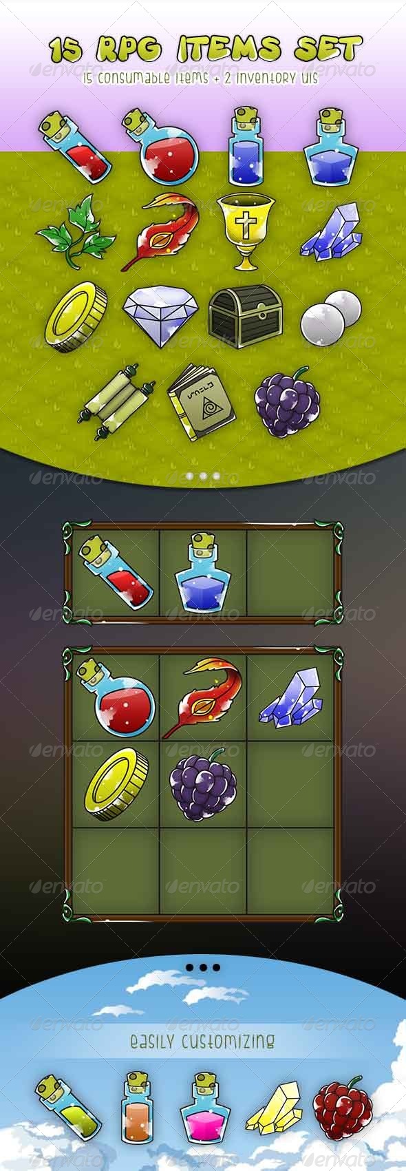 GraphicRiver RPG Items Set & Game UI Consumable Item Set 7260975 GraphicRiver RPG Items Set & Game UI Consumable Item Set 7260975