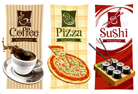 GraphicRiver Template designs of food banners 758287 GraphicRiver Template designs of food banners 758287
