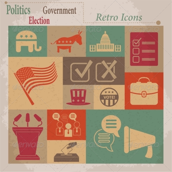 GraphicRiver Election Icons 7261434 GraphicRiver Election Icons 7261434