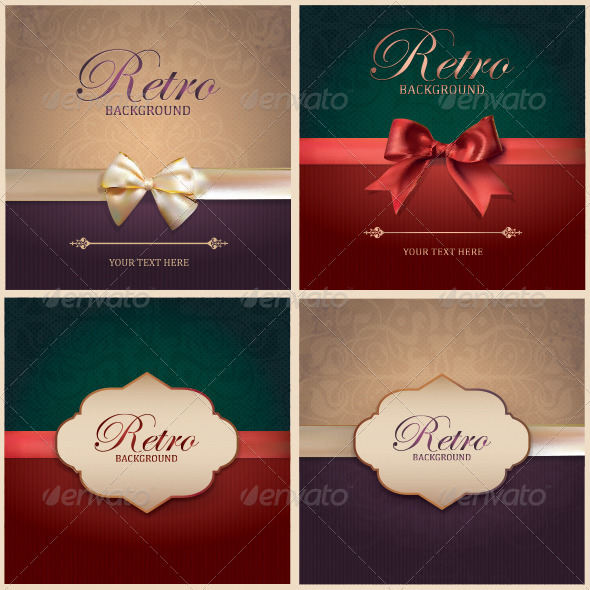 GraphicRiver Set of Vintage Card Backgrounds and Frames 7262453 GraphicRiver Set of Vintage Card Backgrounds and Frames 7262453