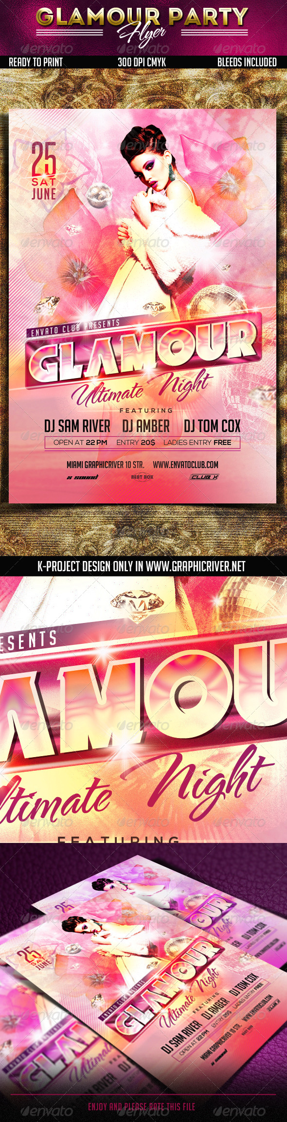 GraphicRiver Glamour Party Flyer 7262590 GraphicRiver Glamour Party Flyer 7262590