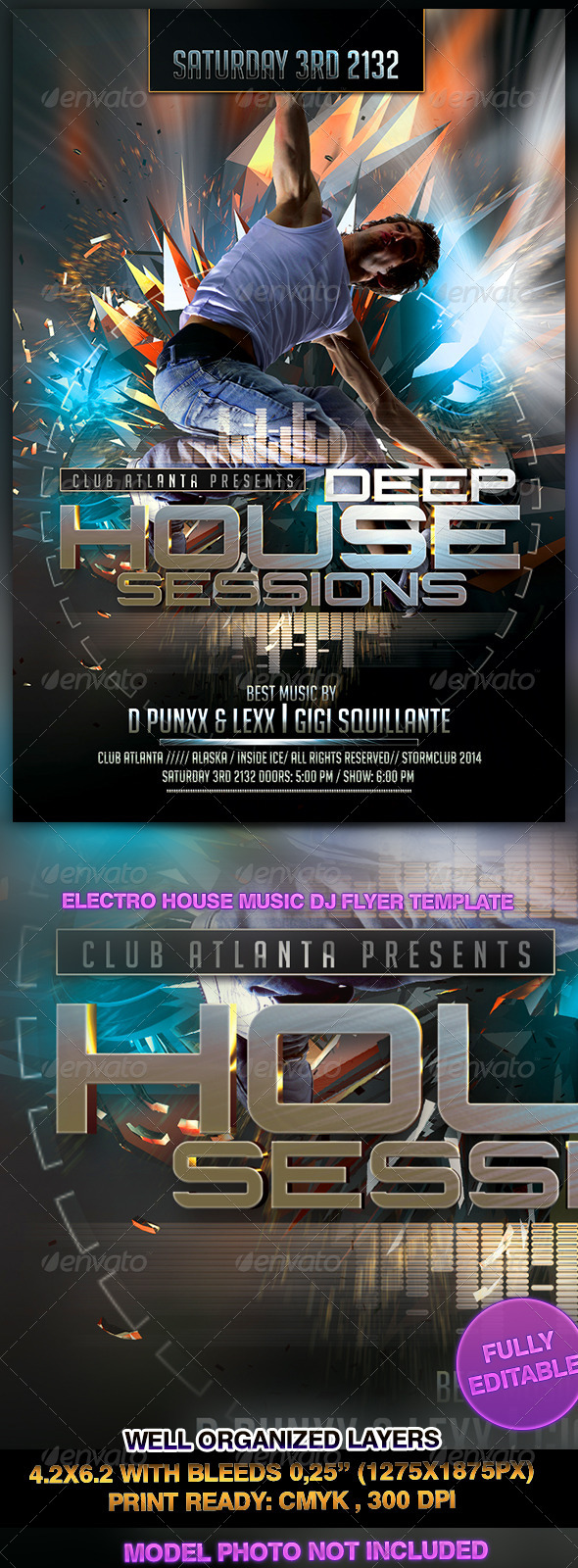 GraphicRiver Electro House Music DJ Flyer Template 7263007 GraphicRiver Electro House Music DJ Flyer Template 7263007