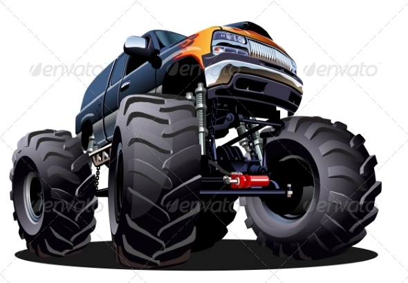 GraphicRiver Cartoon Monster Truck 7263473 GraphicRiver Cartoon Monster Truck 7263473