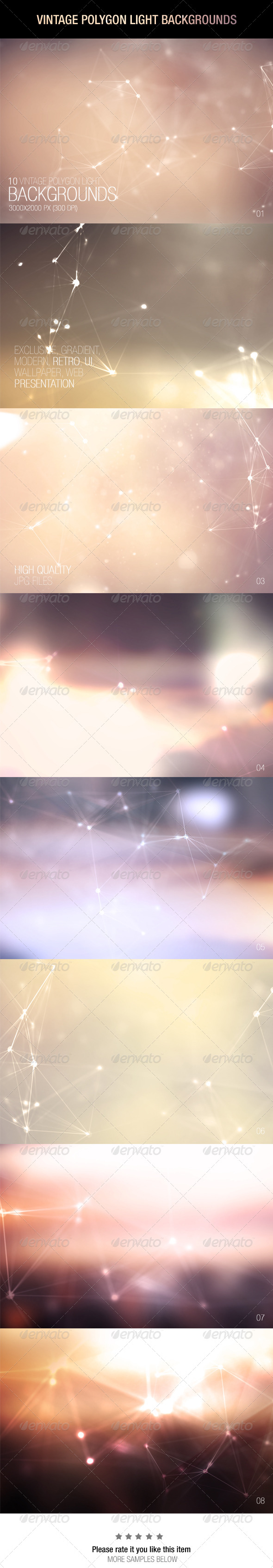 GraphicRiver Vintage Polygon Light Backgrounds 7263621 GraphicRiver Vintage Polygon Light Backgrounds 7263621