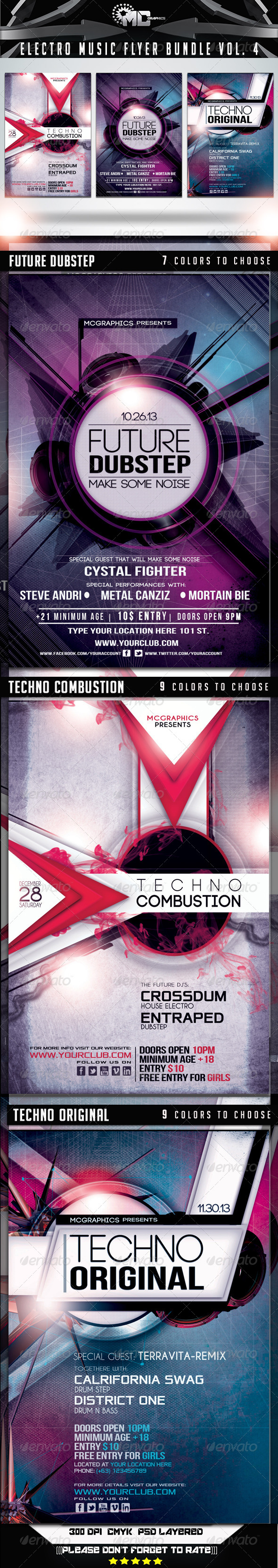 GraphicRiver Edit Electro Music Flyer Bundle Vol 5 7263700 GraphicRiver Edit Electro Music Flyer Bundle Vol 5 7263700