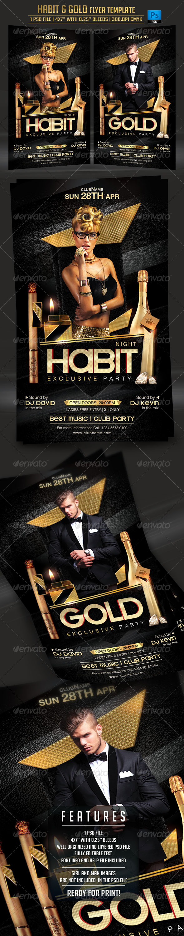 GraphicRiver Habit and Gold Flyer Template 7264517 GraphicRiver Habit and Gold Flyer Template 7264517