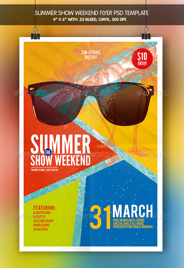 GraphicRiver Summer Show Flyer Bundle 7264988 GraphicRiver Summer Show Flyer Bundle 7264988
