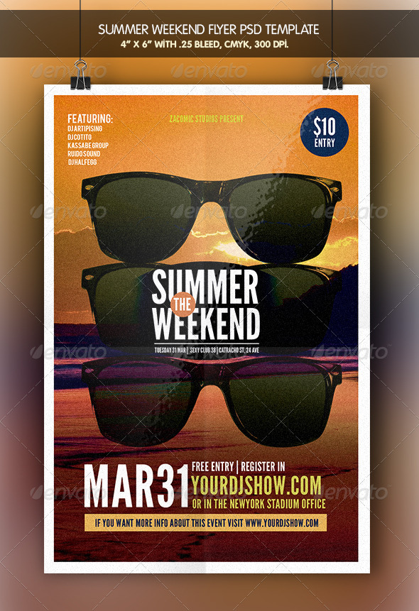 GraphicRiver Summer Weekend Flyer Template 7265625 GraphicRiver Summer Weekend Flyer Template 7265625