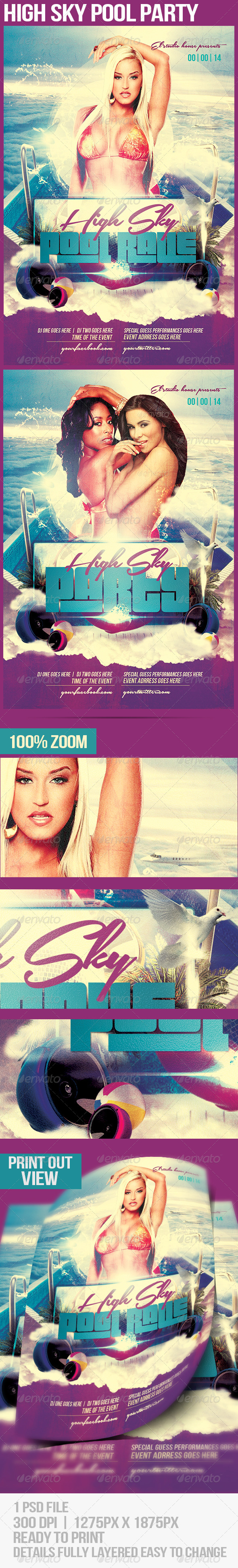 GraphicRiver High Sky Pool Party Flyer 7269235 GraphicRiver High Sky Pool Party Flyer 7269235