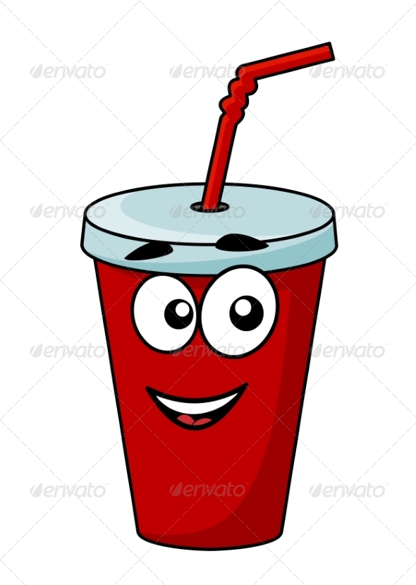 Cartoon Takeaway Soda Drink (Food)