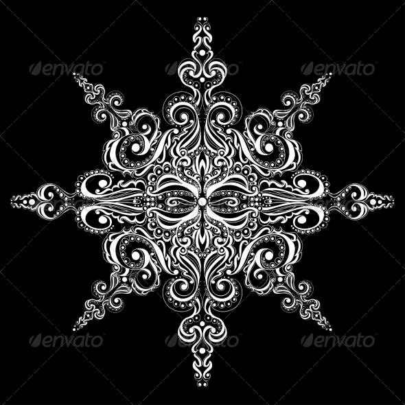 GraphicRiver Ornamental White Snowflake 7270208 GraphicRiver Ornamental White Snowflake 7270208