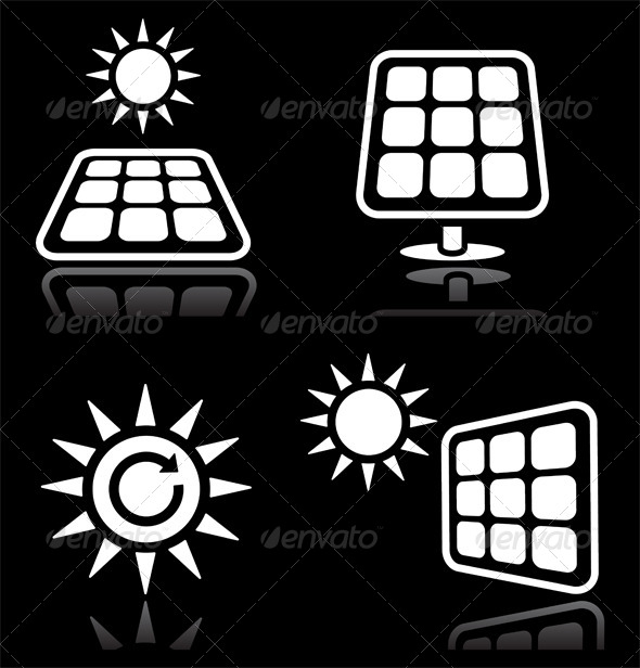 Solar Energy Icons Set (Nature)