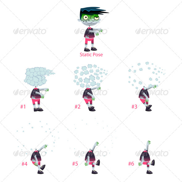 GraphicRiver Animation of Zombie with Explosion of Head 7272117 GraphicRiver Animation of Zombie with Explosion of Head 7272117