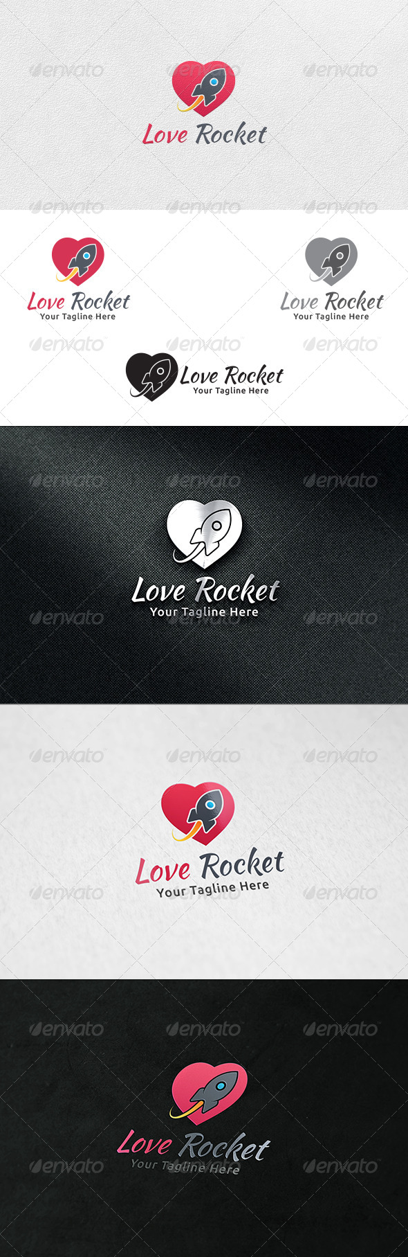GraphicRiver Love Rocket Logo Template 7272134 GraphicRiver Love Rocket Logo Template 7272134