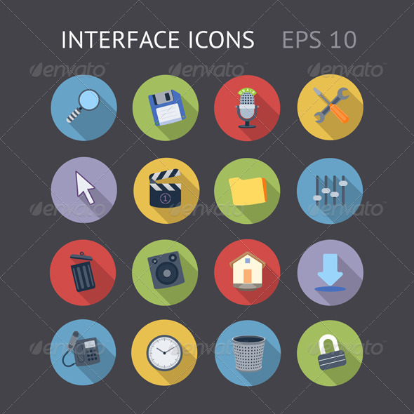 GraphicRiver Flat Icons For Interface 7272209 GraphicRiver Flat Icons For Interface 7272209