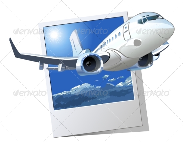 GraphicRiver Vector Cartoon Airliner 7272221 GraphicRiver Vector Cartoon Airliner 7272221
