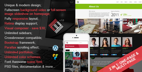 ThemeForest Loft Studio 2 in 1 Parallax Wordpress Theme 7209074 ThemeForest Loft Studio 2 in 1 Parallax Wordpress Theme 7209074