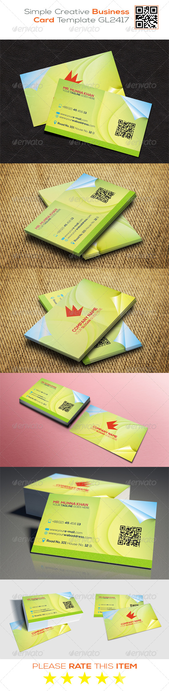 GraphicRiver Simple Creative Business Card Template GL2417 7273483 GraphicRiver Simple Creative Business Card Template GL2417 7273483
