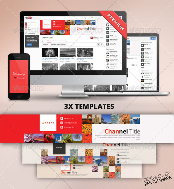 3in1 Youtube Background Templates (YouTube)