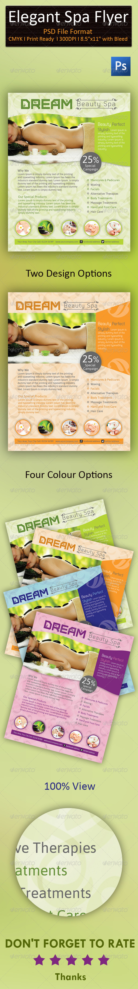 GraphicRiver Elegant Spa wellness Flyer 7251383 GraphicRiver Elegant Spa wellness Flyer 7251383