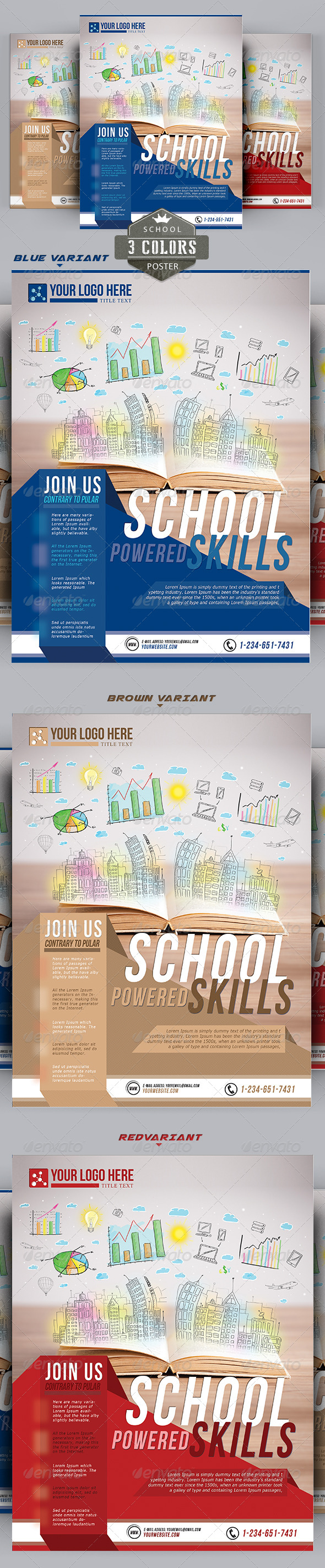 GraphicRiver Fresh Skills Brochure 3 Colors 7281350 GraphicRiver Fresh Skills Brochure 3 Colors 7281350