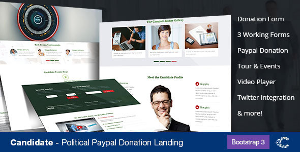 Political Candidate - Responsive Landing Page - 11