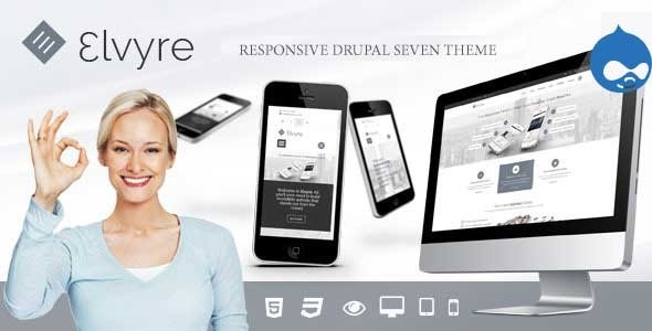 ThemeForest Elvyre Responsive Drupal Theme 7283750