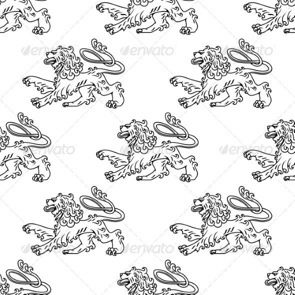 GraphicRiver Seamless Pattern of a Vintage Heraldic Lion 7284992 GraphicRiver Seamless Pattern of a Vintage Heraldic Lion 7284992