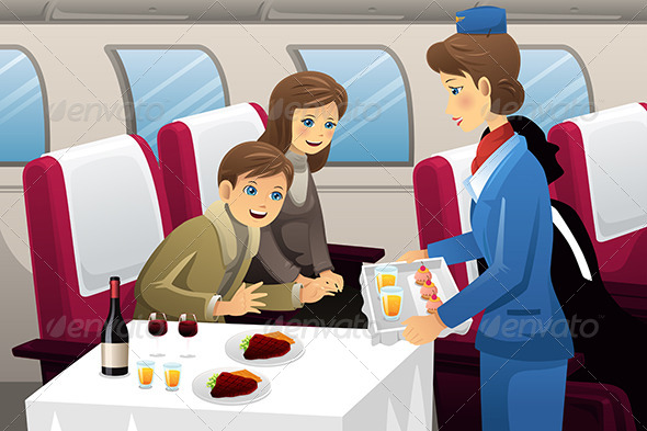 GraphicRiver Flight Attendant in an Airplane 7285208 GraphicRiver Flight Attendant in an Airplane 7285208