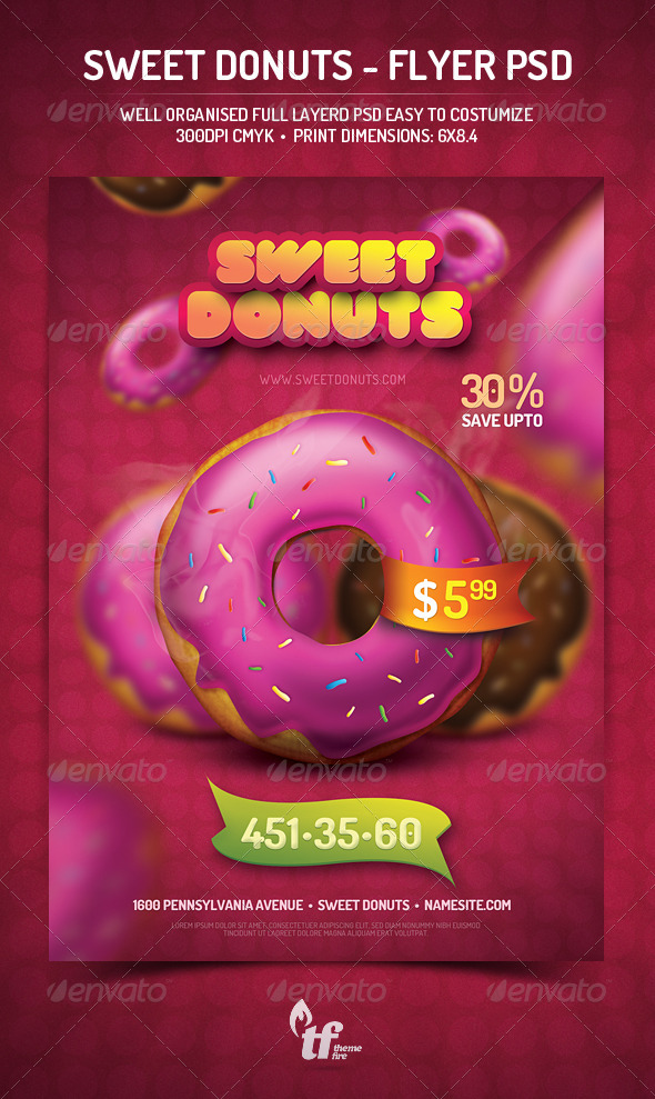 Download Donuts For Dad Flyer Template » Dondrup.com