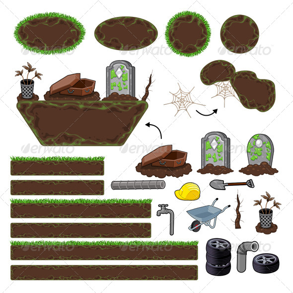 GraphicRiver Set of Game Elements 7285754 GraphicRiver Set of Game Elements 7285754