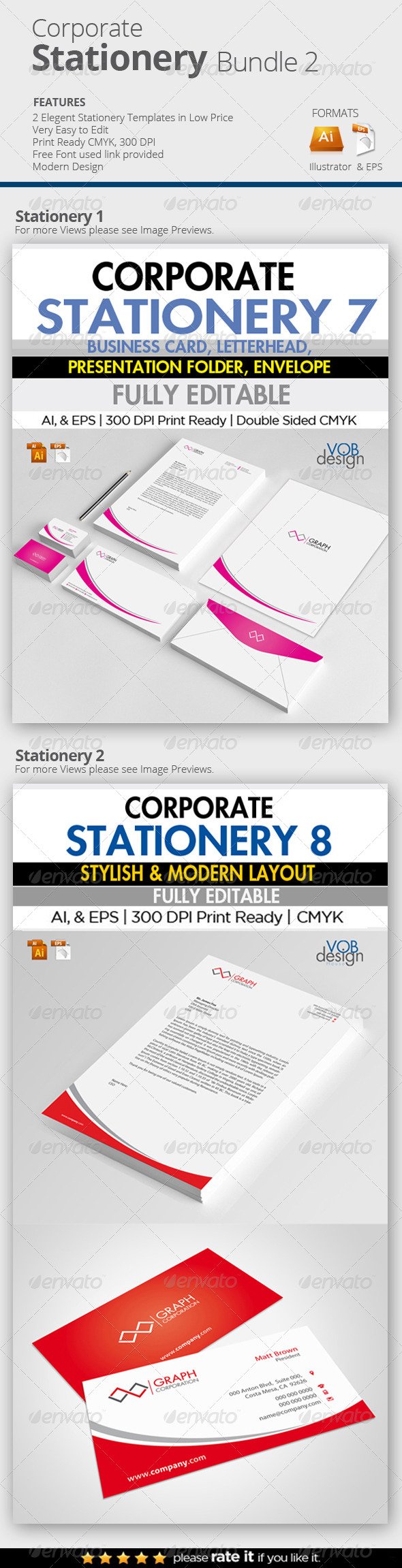 GraphicRiver Corporate Stationery Bundle 2 7287057 GraphicRiver Corporate Stationery Bundle 2 7287057