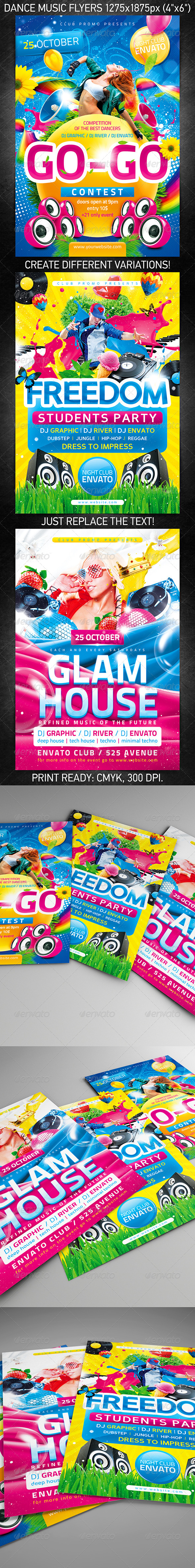 GraphicRiver Dance Music Flyer Bundle 7287553 GraphicRiver Dance Music Flyer Bundle 7287553