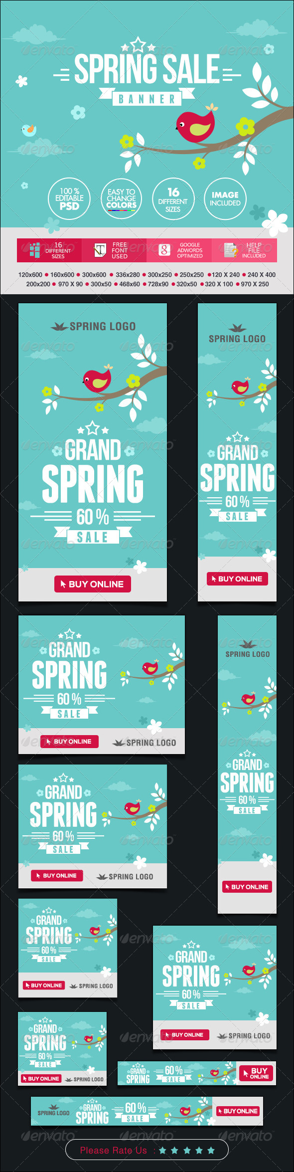 Spring Sale Banners (Banners & Ads)