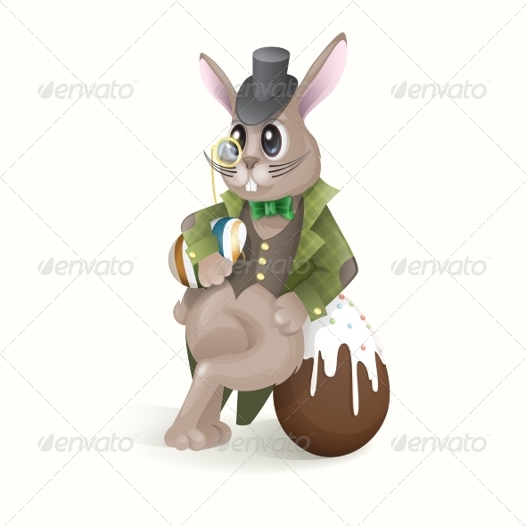 GraphicRiver Easter Bunny With Chocolate Egg 7291000 GraphicRiver Easter Bunny With Chocolate Egg 7291000