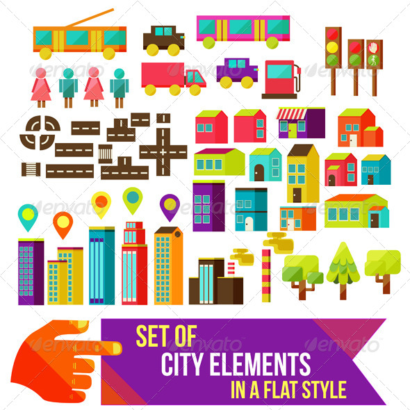 GraphicRiver Set of City Infographics 7291445 GraphicRiver Set of City Infographics 7291445