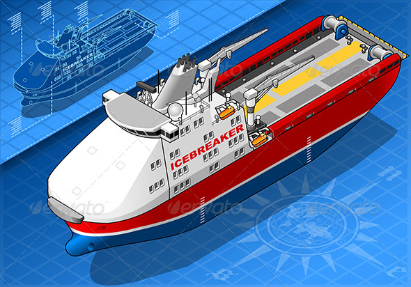 GraphicRiver Isometric Icebreaker Ship Isolated in Front View 7292553 GraphicRiver Isometric Icebreaker Ship Isolated in Front View 7292553