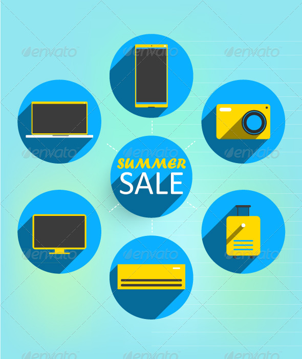 GraphicRiver Summer sale banner 7283725 GraphicRiver Summer sale banner 7283725