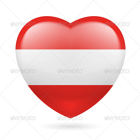 GraphicRiver Heart Icon of Austria 7293945 GraphicRiver Heart Icon of Austria 7293945